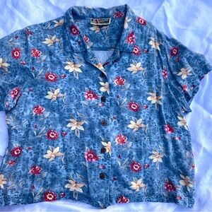 Vintage La Cabana collar short sleeve floral print shirt size XXL Hawaii top